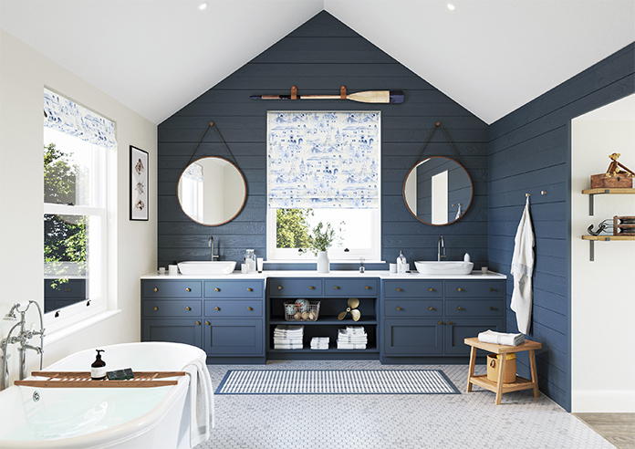 Voyage, Atlantic Blue - Roman Blind - Image 8